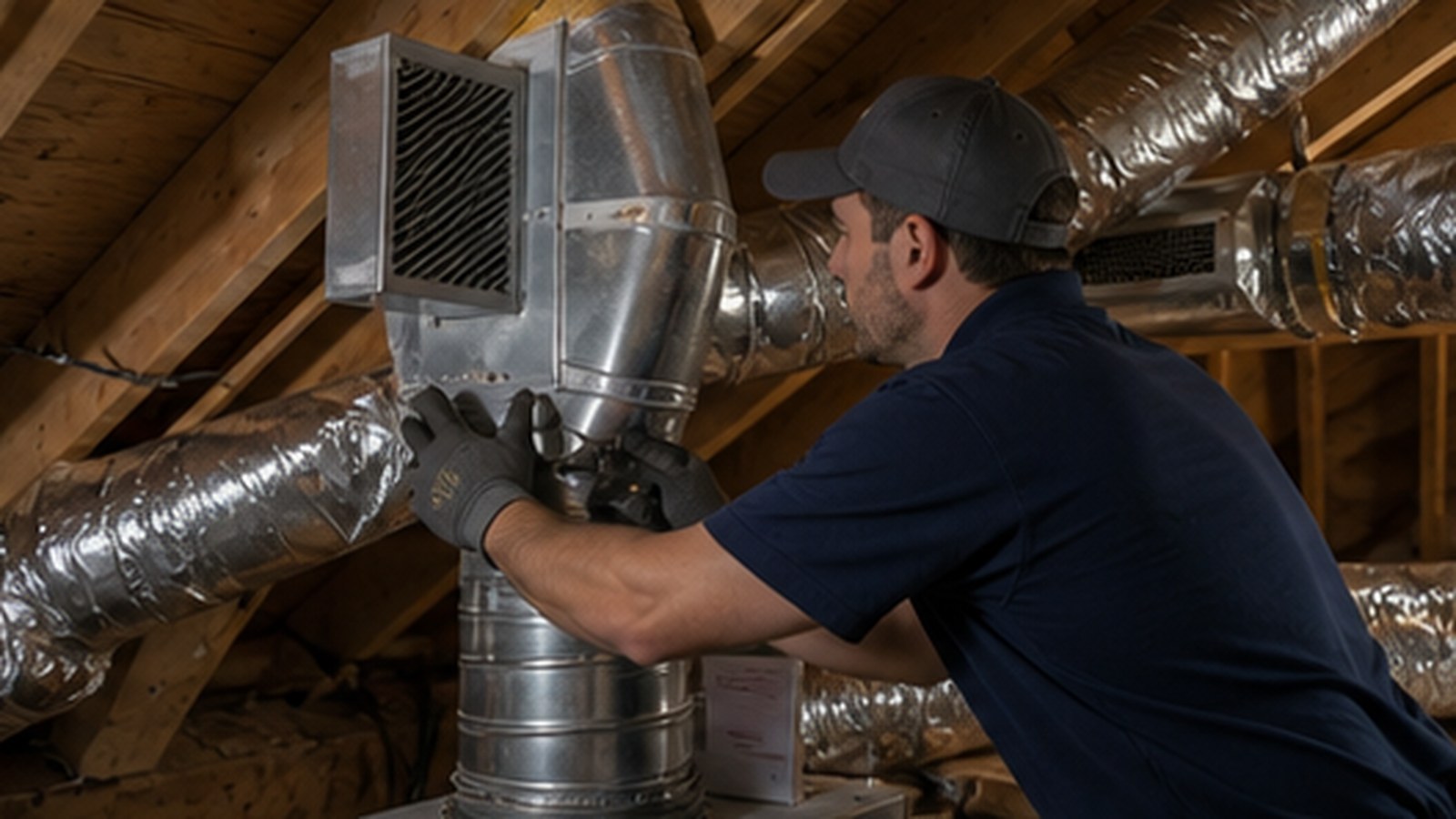 HVAC professional reviewing a replacement plan for a homeowner
