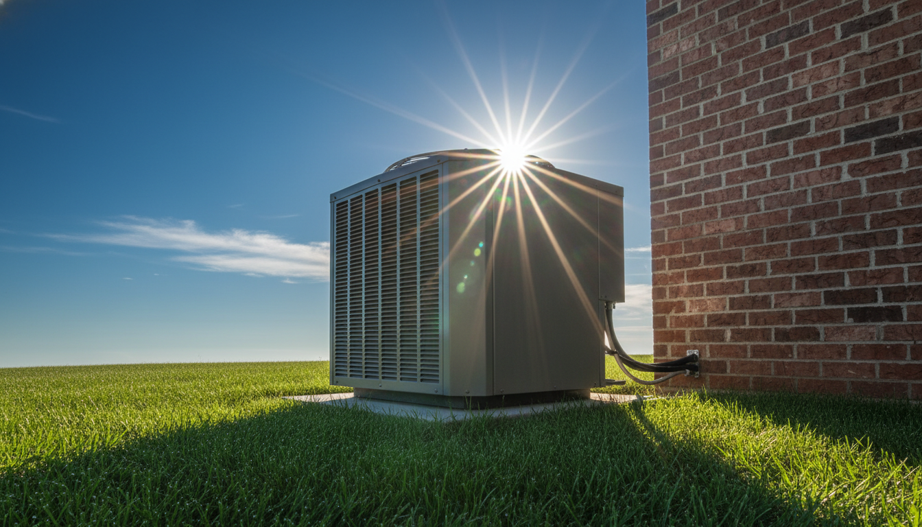 Outdoor AC unit checked during Frederick City HVAC repair